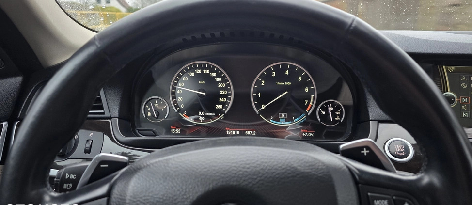 BMW Seria 5 cena 74900 przebieg: 192000, rok produkcji 2012 z Gołdap małe 781